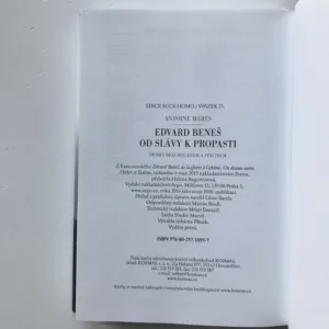 Edvard Beneš od slávy k propasti (Drama mezi Hitlerem a Stalinem), Antoine Mares