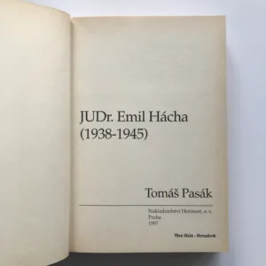 JUDr. Emil Hácha (1938-1945), Tomáš Pasák