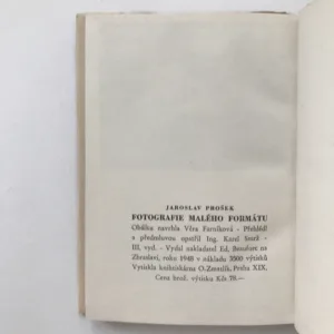 Fotografie malého formátu, Jaroslav Prošek