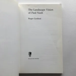 The Landscape Vision of Paul Nash, Roger Cardinal