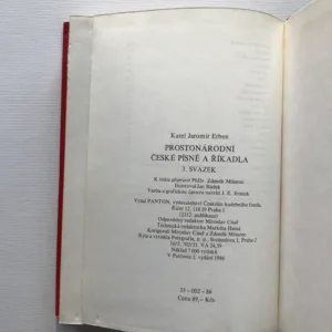 Prostonárodní české písně a říkadla (3. svazek – Písně věku mládeneckého a panenského), Karel Jaromír Erben