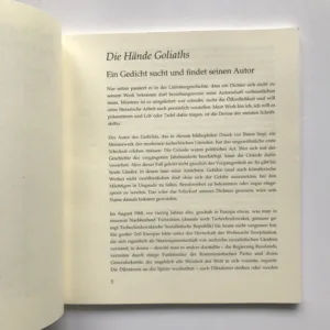 Die Hände Goliaths, Miloš Horanský, Jan David