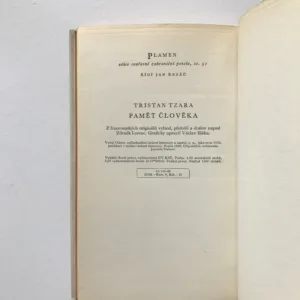 Paměť člověka, Tristan Tzara