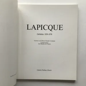 Lapicque, Oelbilder 1939-1978, Charles Lapicque, Henry-Claude Cousseau