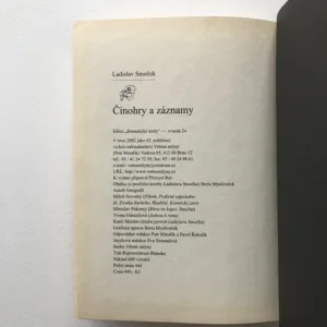 Činohry a záznamy, Ladislav Smoček