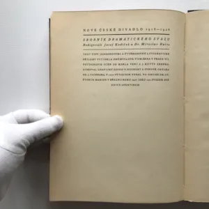 Nové české divadlo 1918-1926 (Sborník Dramatického svazu), Josef Kodíček, Miroslav Rutte, Vlastislav Hofman, Bedřich Feuerstein, Josef Čapek