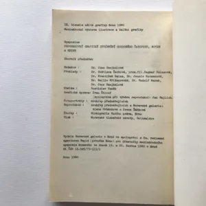 Bienále Brno '80 – Progresivní grafické ztvárnění soudobého časopisu, novin a knihy, Jana Smejkalová, Rostislav Vaněk