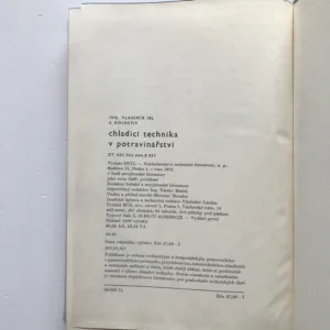 Chladicí technika v potravinářství, Vladimír Ibl, kolektiv autorů