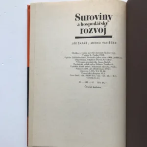 Suroviny a hospodářský rozvoj, Jiří Šafář, Mirko Vaněček