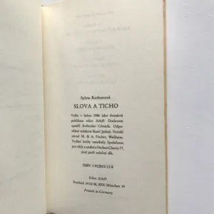 Slova a ticho, Sylvie Richterová