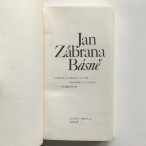 Básně (Utkvělé černé ikony, Stránky z deníku, Samosoud), Jan Zábrana