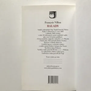 Balady, Francois Villon, Ludmila Jiřincová