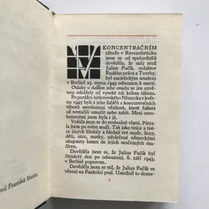 Reportáž psaná na oprátce, Julius Fučík