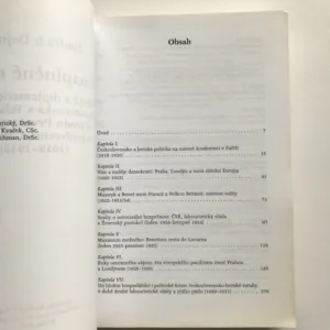 Nenaplněné naděje (Politické a diplomatické vztahy Československa a Velké Británie od zrodu První republiky po konferenci v Mnichově), Jindřich Dejmek