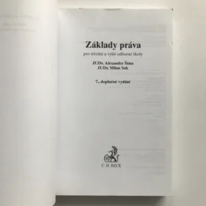 Základy práva pro středí a vyšší odborné školy, Alexander Šíma, Milan Suk
