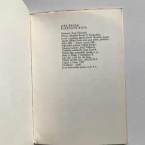 Papírové růže, Jiří Žáček, Josef Velčovský