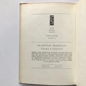 Večer u studny, František Branislav