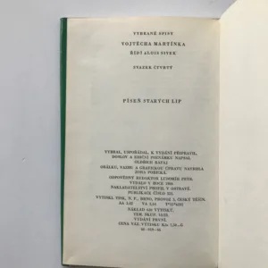 Píseň starých lip (Výbor z poezie), Vojtěch Martínek