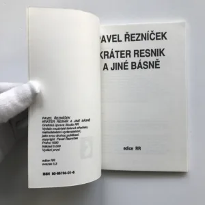 Kráter Resnik a jiné básně, Pavel Řezníček