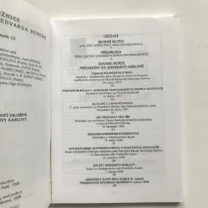 Přednášky na Univerzitě Karlově 1913-1948, Edvard Beneš