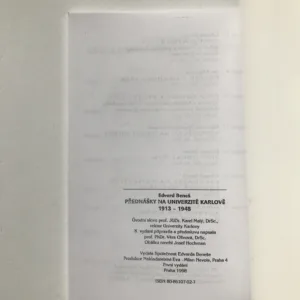 Přednášky na Univerzitě Karlově 1913-1948, Edvard Beneš