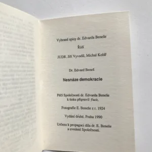 Nesnáze demokracie, Edvard Beneš