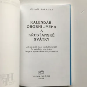 Kalendář, osobní jména a křesťanské svátky, Milan Salajka