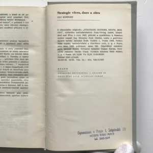 Strategie včera, dnes a zítra, Urs Schwarz