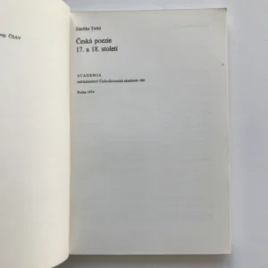Česká poezie 17. a 18. století, Zdeňka Tichá