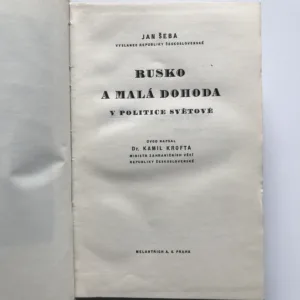 Rusko a Malá dohoda v politice světové, Jan Šeba, Kamil Krofta