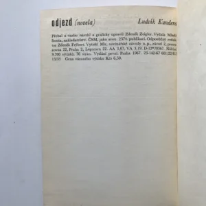 Odjezd, Ludvík Kundera