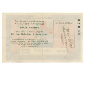 Loterie nationale 1936 (los)