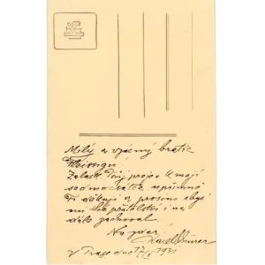 Karel Schürer, farmakolog – foto s věnováním