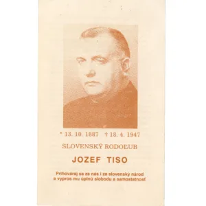 Modlitba za blahorečenie slovenského rodoľuba Jozefa Tisu