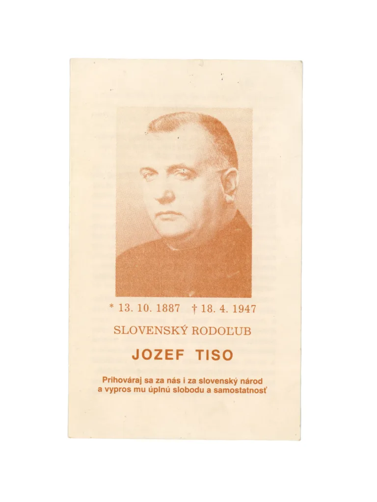 Modlitba za blahorečenie slovenského rodoľuba Jozefa Tisu