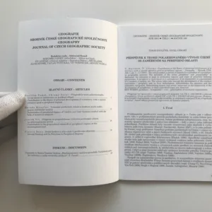 Geografie 2001/1 (Sborník České geografické společnosti), Bohumír Janský, kolektiv autorů