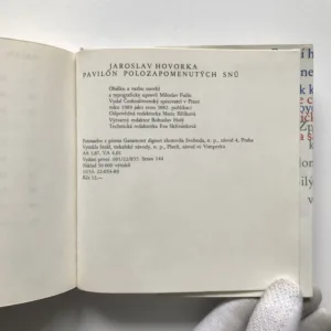 Pavilón polozapomenutých snů (věnování autora), Jaroslav Hovorka