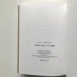 České ženy v 19. století – Úsilí a sny, úspěchy i zklamání na cestě k emancipaci (věnování autorky), Marie L. Neudorflová