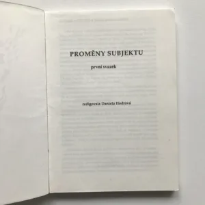 Proměny subjektu 1+2, Daniela Hodrová, kolektiv autorů
