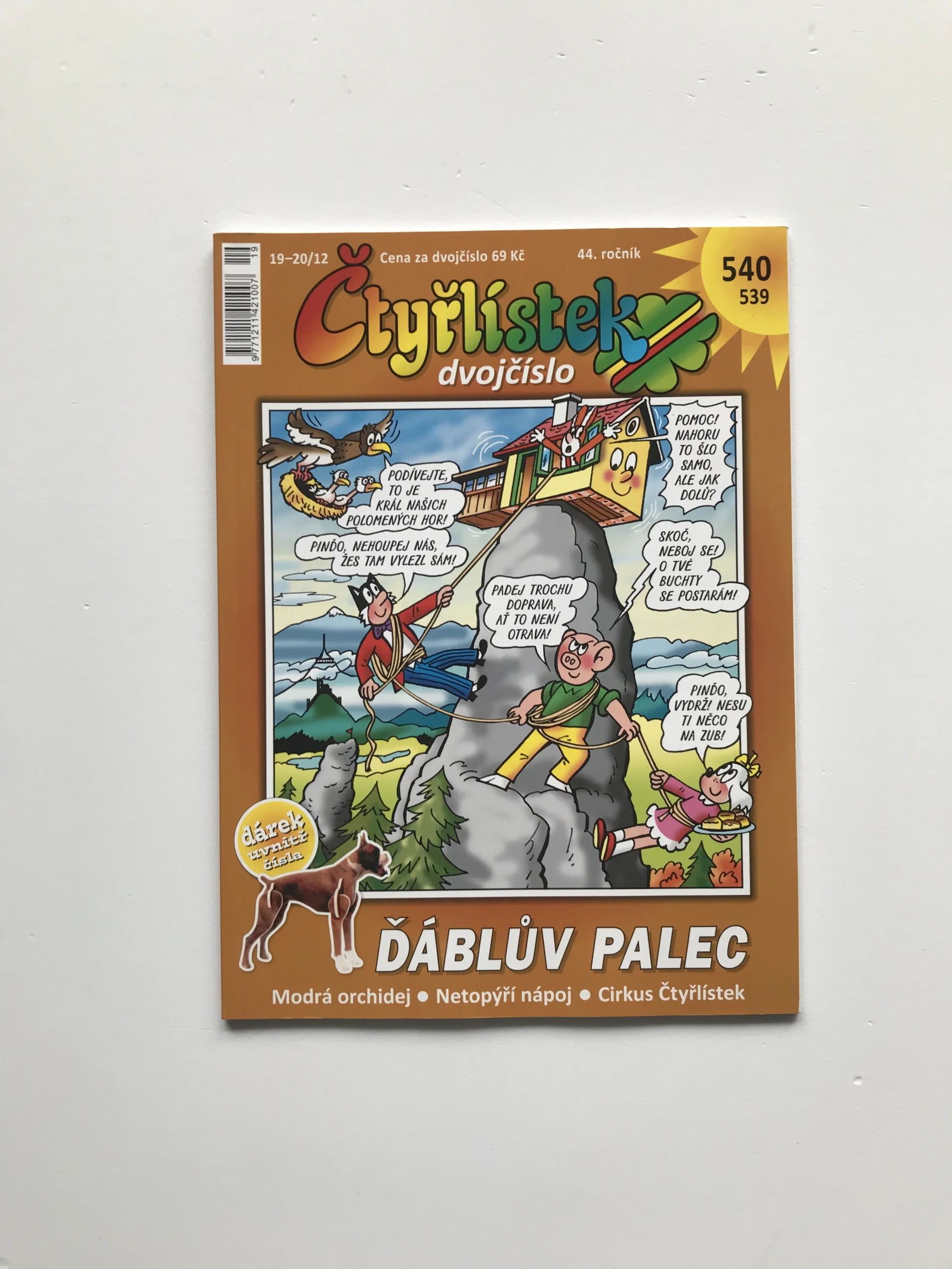 Čtyřlístek – Ďáblův palec – dvojčíslo 539-540 (19-20/12), Jaroslav Němeček, Jiří Poborák, Richard Svitalský, Slavomír Svitalský, Hana Lamková