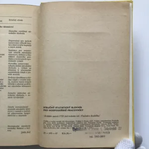 Stručný statistický slovník pro hospodářské pracovníky, Vladimír Roubíček, kolektiv autorů