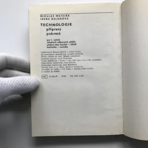 Technologie přípravy pokrmů pro 1. ročník středních odborných učilišť, Mikuláš Matejka, Irena Balagová