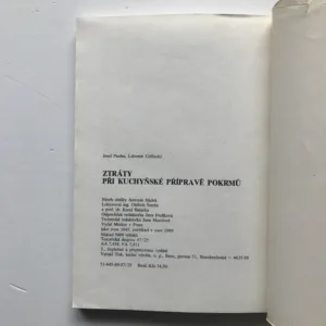 Ztráty při kuchyňské přípravě pokrmů, Josef Paulus, Lubomír Cidlinský