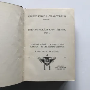 Spisů básnických knihy šestery (Řada I + II), František Ladislav Čelakovský