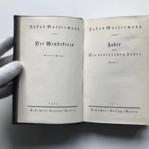 Faber oder Die verlorenen Jahre, Jakob Wassermann