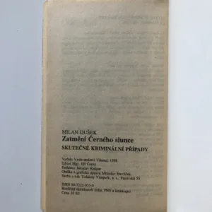 Zatmění černého slunce, Milan Dušek