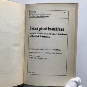České písně kramářské, Robert Smetana, Bedřich Václavek, Karel Teige