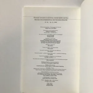 Pražský divadelní festival německého jazyka, Josef Balvín, Pavel Kohout, Ondřej Černý