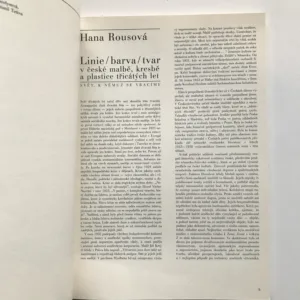 Linie, barva, tvar v českém výtvarném umění 30. let, Hana Rousová, Antonín Dufek