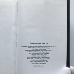 Golem, Gustav Meyrink